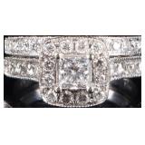 14K WHITE GOLD NATURAL DIAMOND WEDDING RING SET