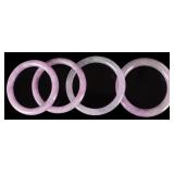 4 LAVENDER JADE 679.70TCW SOLID LADIES BRACELETS