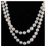 DOUBLE STRAND FAUX PEARL LADIES NECKLACE