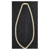 10K YELLOW GOLD DIAMOND CUT CHAIN NECKLACE