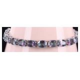 STERLING SILVER MYSTIC TOPAZ LADIES BRACELET