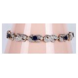 STERLING SILVER SAPPHIRE LADIES INFINITY BRACELET