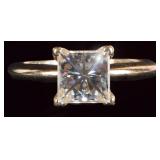 1.5CT PRINCESS CUT MOISSANITE ENGAGEMENT RING