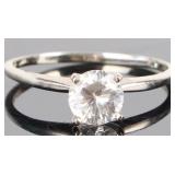 10K WHITE GOLD CUBIC ZIRCONIUM LADIES RING