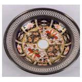 ROYAL CROWN DERBY IMARI #2451 STERLING RIM PLATE