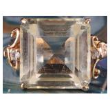 6CT SPINEL 14K YELLOW GOLD FILIGREE LADIES RING