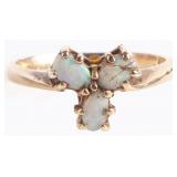 10K YELLOW GOLD OPAL LADIES RING