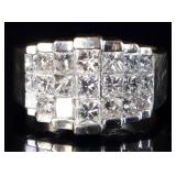 3.27CTW 18K YELLOW GOLD LADIES RING W/ 21 DIAMONDS