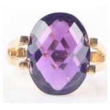 12CT AMETHYST LADIES COCKTAIL RING IN 18K GOLD