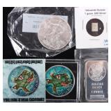 ASSORTED FINE SILVER BULLION ROUNDS/ BARS
