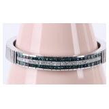2.4CTW NATURAL BLUE & WHITE 14K DIAMOND BRACELET