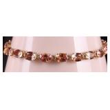 10K YELLOW GOLD LADIES BRACELET W/ SUNSET SAPPHIRE