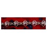 14K YELLOW GOLD LADIES BRACELET W/ ROSE DOLPHINS