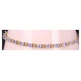 PURPLE IOLITE 14K YELLOW GOLD LADIES BRACELET