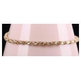 14K YELLOW GOLD CUSTOM-CHAIN LADIES BRACELET