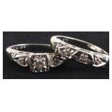 14K WHITE GOLD 0.25CTW DIAMOND BRIDAL SET