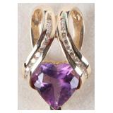 .22CTW 10K YELLOW GOLD LADIES PENDANT W/ DIAMOND
