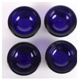 WEBSTER STERLING COBALT BLUE SALT DISHES (4)