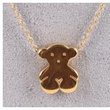 18K YELLOW GOLD TOUS BEAR MOTIF LADIES NECKLACE