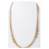 MONET GOLD-TONED DESIGNER LADIES 54' NECKLACE