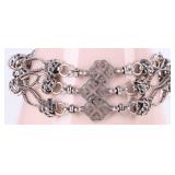 LA VIE PARISIENNE SILVER FILIGREE CHAIN BRACELET