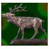 VINTAGE STERLING SILVER ELK FIGURINE WEIGHING 294G