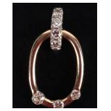 2CTW DIAMOND & 14K GOLD OVAL LADIES PENDANT