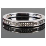 STERLING SILVER LADIES RING W/ 0.14CTW DIAMONDS