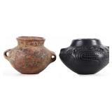 BLACKWARE POTTERY BOWL & PRE-COLUMBIAN JAR