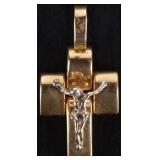 18K YELLOW GOLD JESUS CRUCIFIXION PENDANT