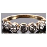 BRILLIANT 10K YELLOW & WHITE GOLD LADIES RING