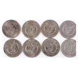 ASSORTED 90% SILVER MORGAN DOLLARS - (8)