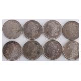 ASSORTED 90% SILVER MORGAN DOLLARS - (8)