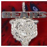 14K YELLOW GOLD BEARS PENDANT NFL FOOTBALL