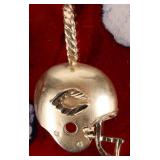 CHICAGO BEARS 14K YELLOW GOLD NFL HELMET PENDANT