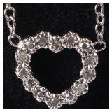 DIAMOND HEART STERLING SILVER LADIES NECKLACE