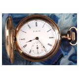 ANTIQUE 10K YELLOW GOLD ELGIN POCKET WATCH THICK