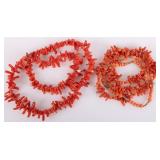 RED & PINK CORAL LADIES BEADED NECKLACES