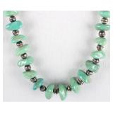 SW STYLE STERLING SILVER LADIES NECKLACE W/ JASPER