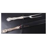 FRANCIS I REED & BARTON 0.925 SILVER CARVING SET