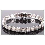MOISSANITE STERLING SILVER TENNIS BRACELELT