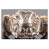 10K YELLOW GOLD MEN'S 32 DEGREE MASONIC RING