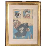 JAPANESE WOODBLOCK HARU NO KOTOBUKI BY UTAGAWA