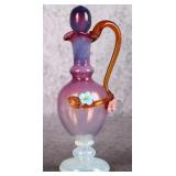 MURANO FLORAL ART GLASS GRADIENT DECANTER