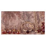 10K & 14K YELLOW GOLD LADIES JEWELRY W/ GARNET