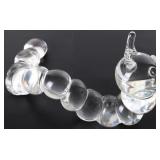 STEUBEN ART GLASS CATERPILLAR 11.5' LONG SIGNED