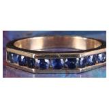 14K YELLOW GOLD LADIES RING W/ LONDON TOPAZ #2