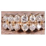 14K YELLOW GOLD NATURAL DIAMOND LADIES RING