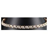 14K YELLOW GOLD CUBIC ZIRCONIA LADIES BRACELET