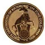 2021 FINE GOLD 1OZ GREYHOUND OF RICHMOND 100 POUND